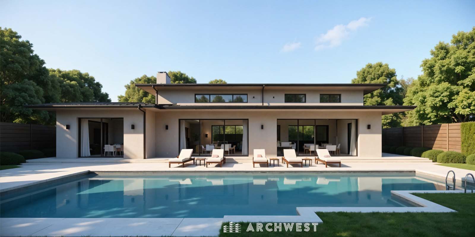 10. 3D Render of a Clubhouse, California, USA